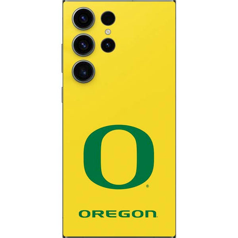 University of Oregon Mesh Yellow Galaxy S25 Ultra Skin
